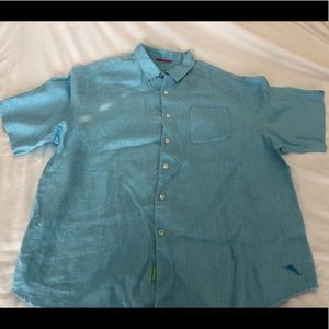 Beautiful blue Tommy Bahama short sleeve shirt